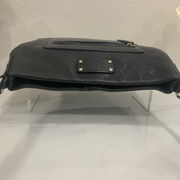 KATE SPADE ♠️ Metallic Jan Darien Have Courage Crossbody In Black Shimmer - Picture 6 of 10